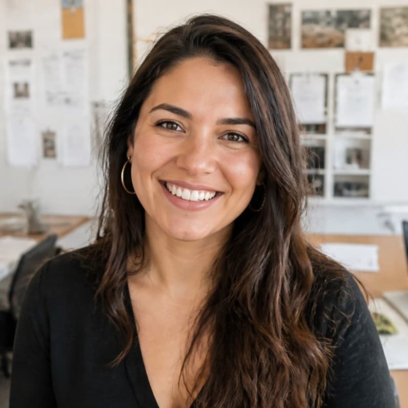 Client review portrait of Sofia Rodriguez Founder Spain for Zain S. Full Stack AI Automation Developer